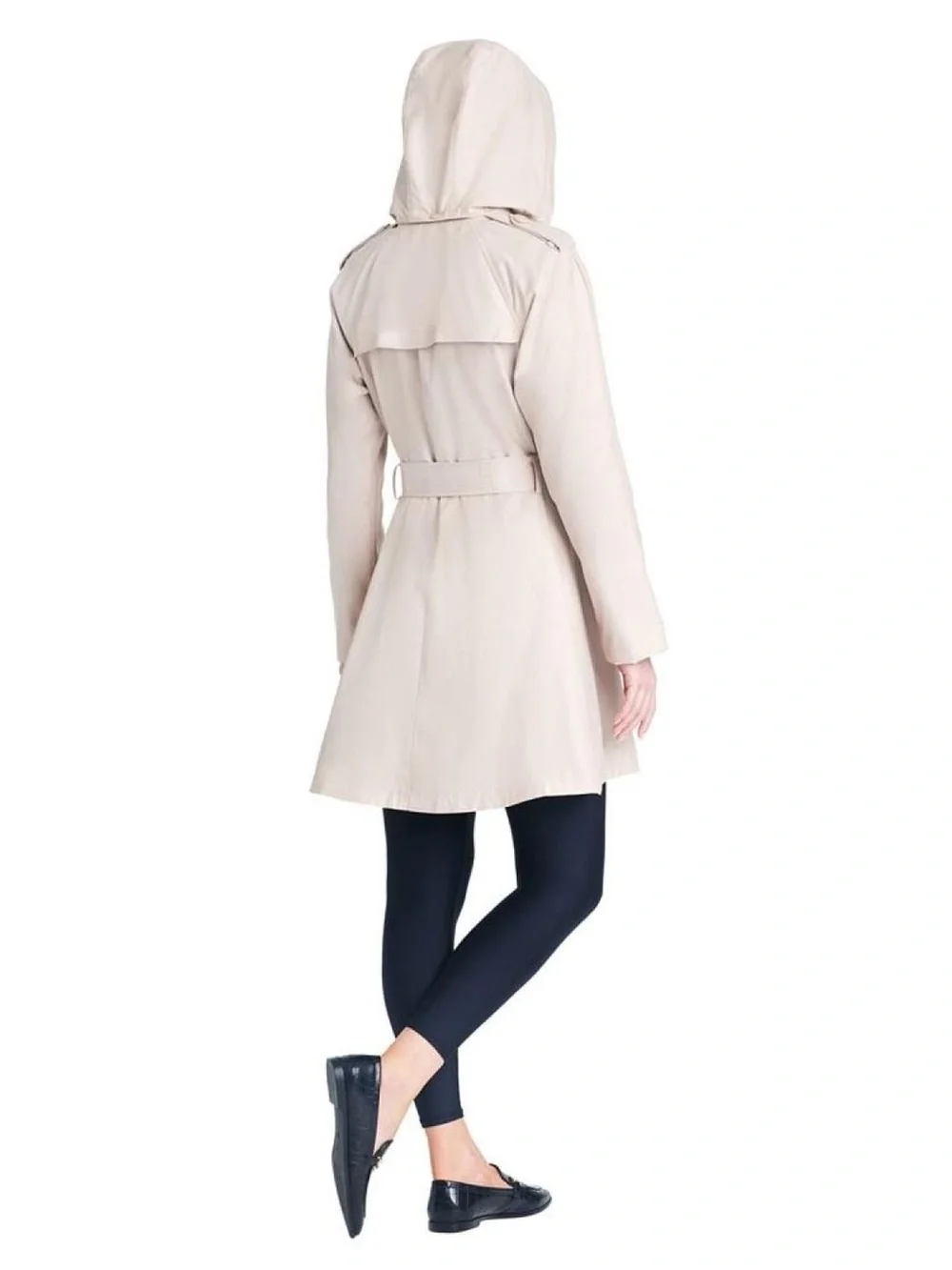 Kate Spade New York Trench Coat Tie-Waist with Detachable Hood